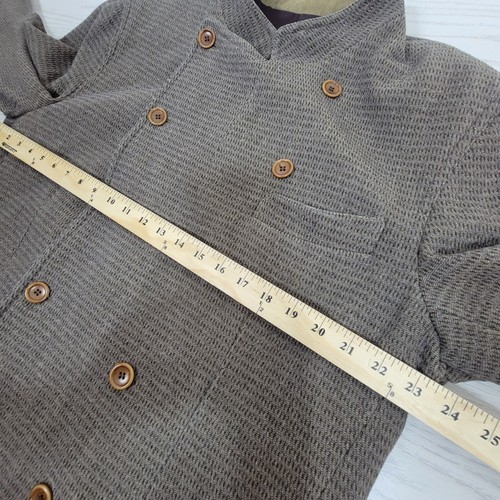 Vintage Calvin Klein Overcoat Mens 46 Beige Double Breasted Wool Blend Old Money - Picture 7 of 9