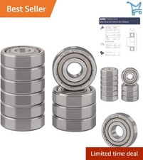10 Pack Deep Groove Ball Bearings Alloy Steel 10x30x9mm High RPM Pre-Lubricated