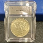 1922 Peace Dollar ICG MS62 Silver Coin Philadelphia