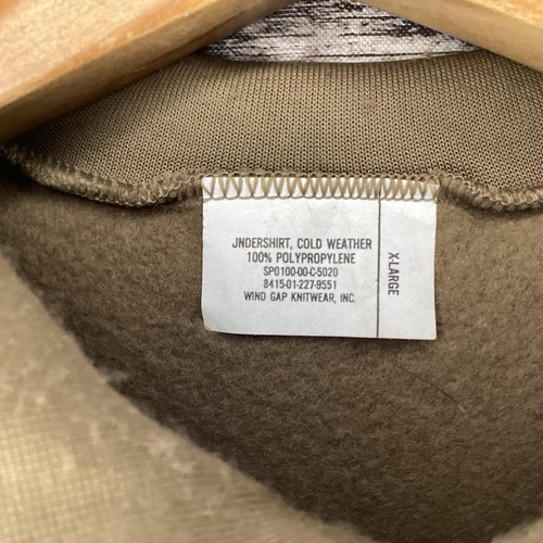 US Military Undershirt Mens XL Brown Wind Gap Knitwear Cold Weather Sweatshirt - Picture 5 of 7
