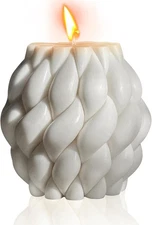 Knot Ball Candle Beautiful Handmade Pillar Scented Soy Wax,Elegant Pillar Bubble