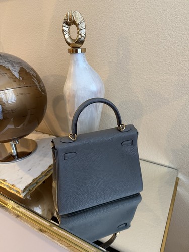 Hermes Kelly 25 Gris Meyer Gris Gray Grey Togo Leather Gold Hardware - Picture 3 of 6
