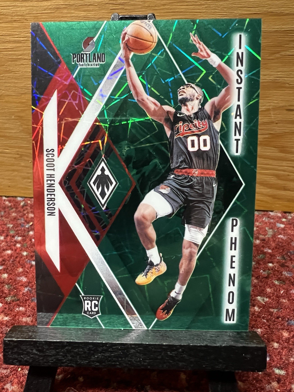 2023-24 Panini Phoenix Instant Phenom Green Lazer /175 Scoot Henderson #10 RC