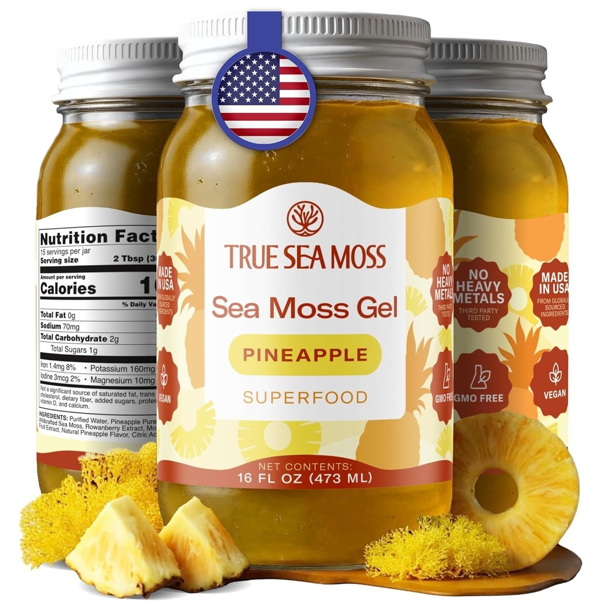 Wildcrafted Irish Sea Moss Gel | Made with Dried Seaweed Seamoss