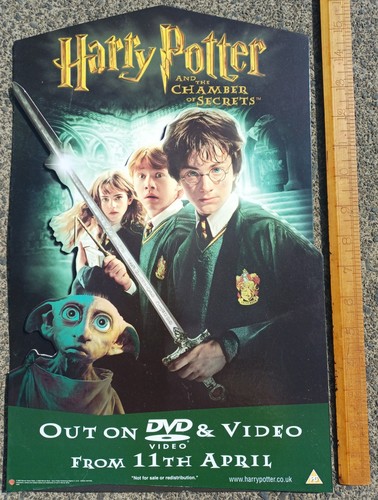 Original Filmplakat Laden Aufsteller Harry Potter Kammer des Schreckens VHS DVD