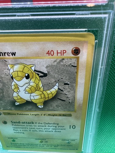 Juego base Pokémon 1999 primera edición #62 Sandshrew PSA 8 - Imagen 3 de 11