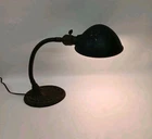 Vintage Cast Iron Goose Neck Adjustable Desk Lamp WORKING (Bulb Not Included)
