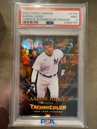 2023 Topps in Technicolor Chrome Aaron Judge #TT-20 Orange PSA 9 /25 Yankees