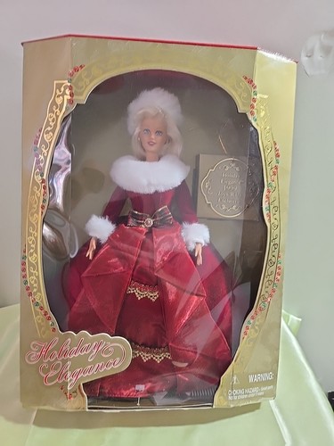Barbie Holiday Elegance 1999 Toys R Us Exclusive Doll Christmas Velvet Red Gown