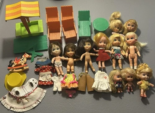 Little Kiddles Doll Lot Clothing Accessories Furniture Mattel Vintage 1965