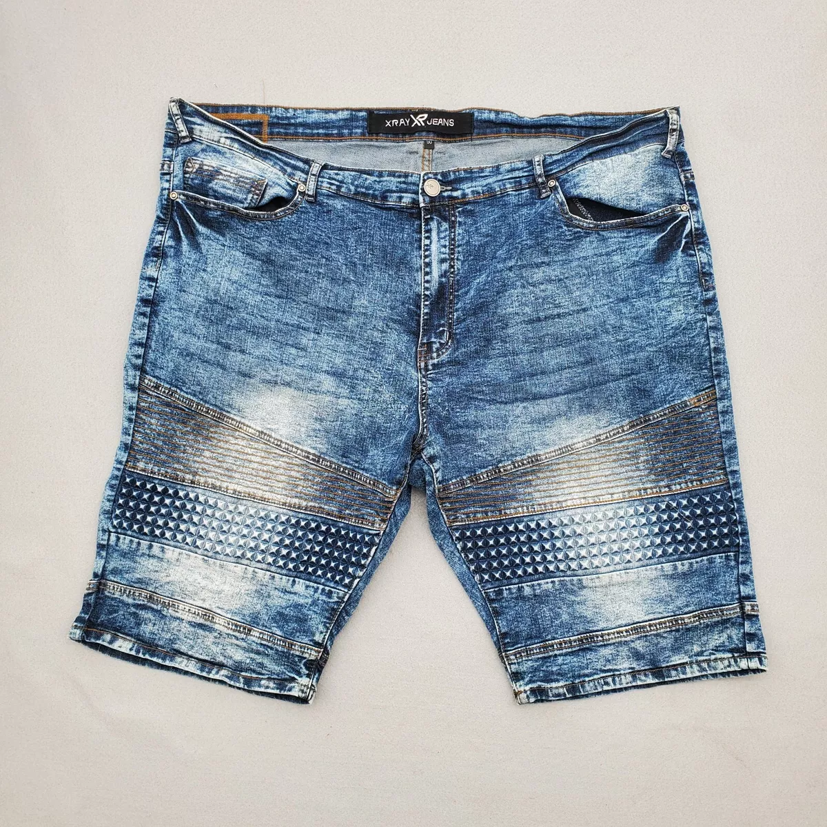 Mens moto discount jean shorts