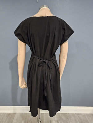 black and gold mexican dress Handmade Mexican Dress from Aida Coronado Mexican black embroidered dress