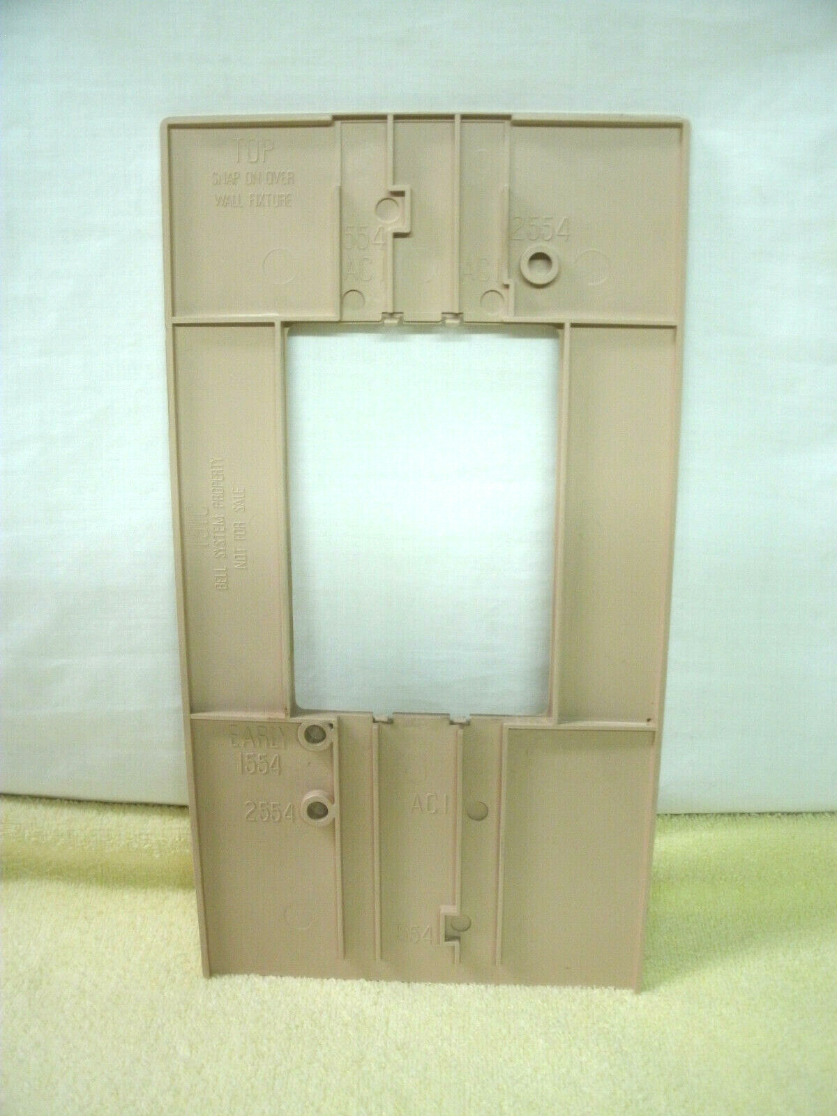 Vintage Wall Telephone Phone Wall Backboard Mount Cover Plate Beige 191