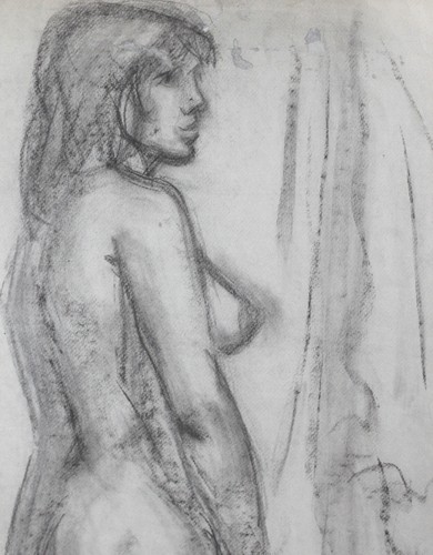 Vintage original pastel drawing woman figure nude - Picture 4 of 12