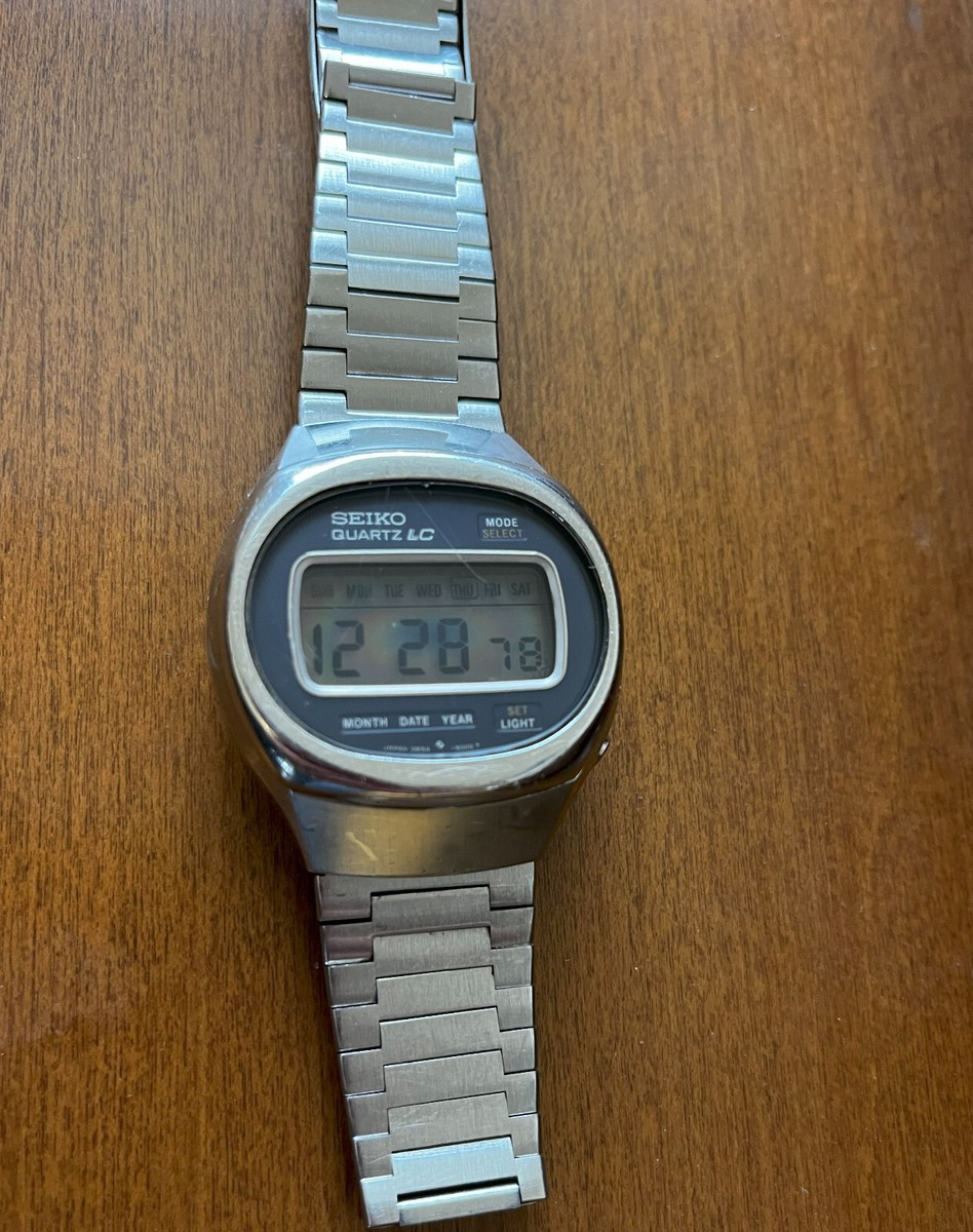 Vintage Seiko 0654-5000 Quartz LC mens watch rare working JDM-only
