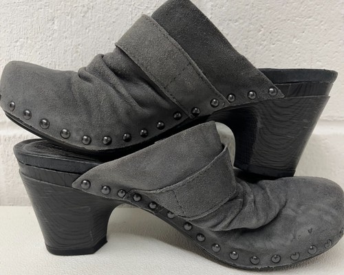 Dansko Nadine Women's Size 36 US 6 Gray Suede Leather Slip-On Clogs Mules - Picture 6 of 13