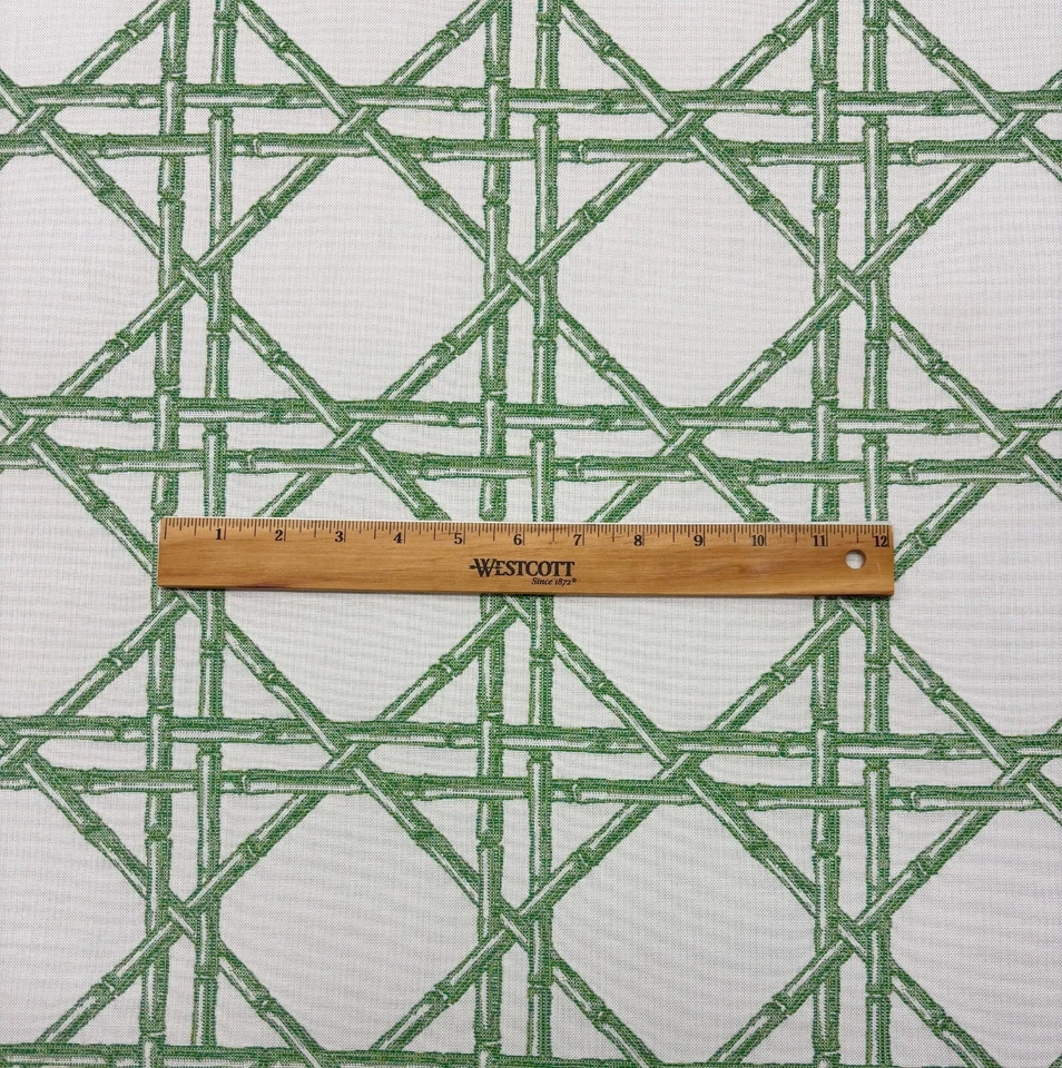 SUNBRELLA ЦАРСТВОВАТЬ КЕЛЛИ ЗЕЛЕНЫЙ РОТАНГ БАМБУКА СПЛЕТЕННЫЙ ОТКРЫТЫЙ ПОМЕЩЕНИИ ТКАНИ BTY 54 «W - Изображение 3 из 4