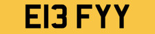 Effie Efie Fiona Number Plate Registration For Sale E13 Fyy Private Reg Efy Efi