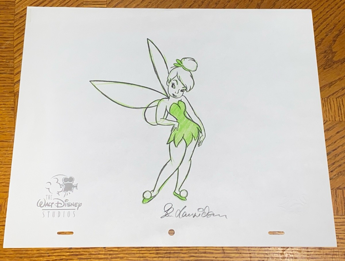 The Walt Disney Studios Tinker Bell Artist Signed Sketch