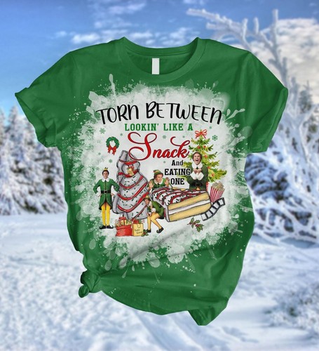 Christmas Elf Pajamas Set, Torn Between Looking Like A Snack Pjs Set, Sarcastic - Picture 2 of 4
