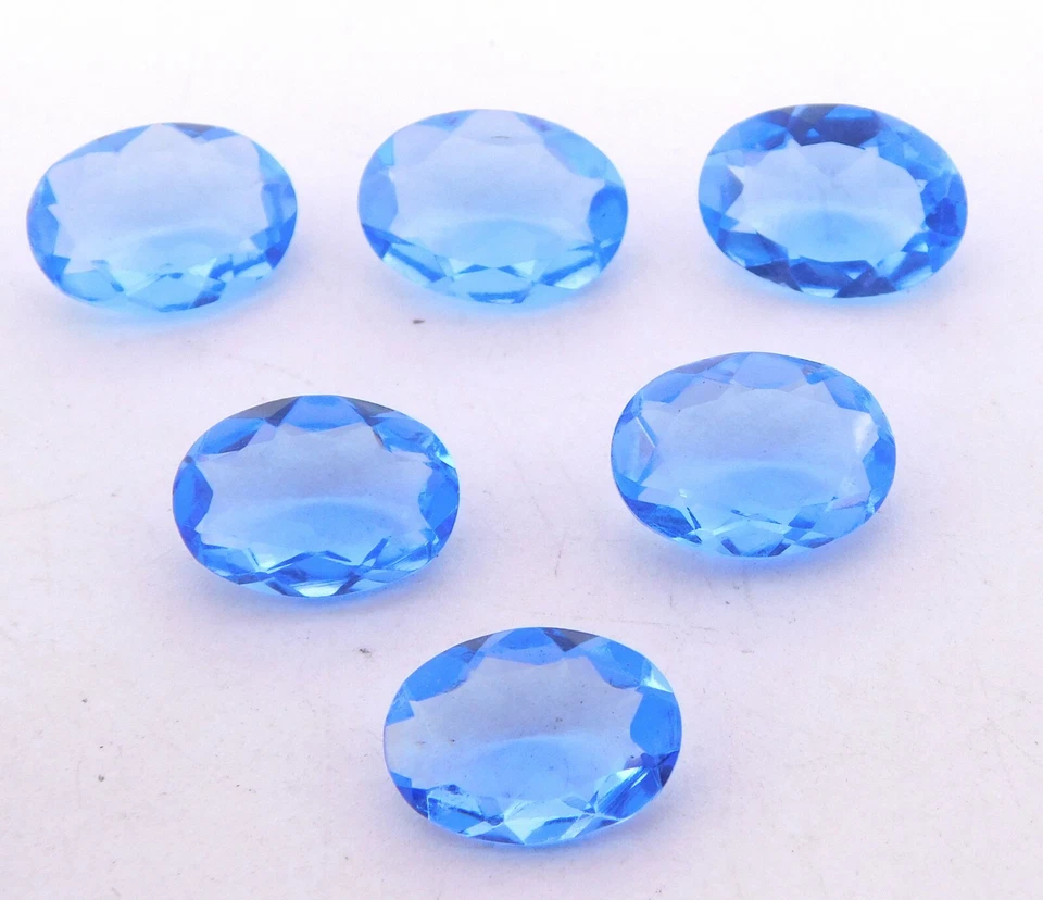 10x14 MM Tanzanite Oval Cut Lot Loose Lab Created Gemstone 27.5 Cts 6 Pcs P-1810 - Image 2 of 2