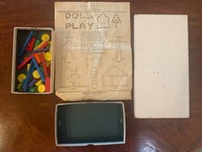 Vintage Playskool Colorful Wooden Blocks Assorted Shapes From Activity Table