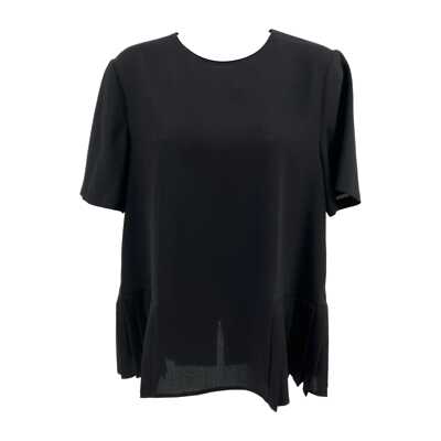 Zara Black Pleated Accents Blouse | Perfect for Any Occasion