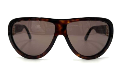 Authentic MONCLER Anodize ML0246 52E Shiny Red Havana w/Brown Lens
