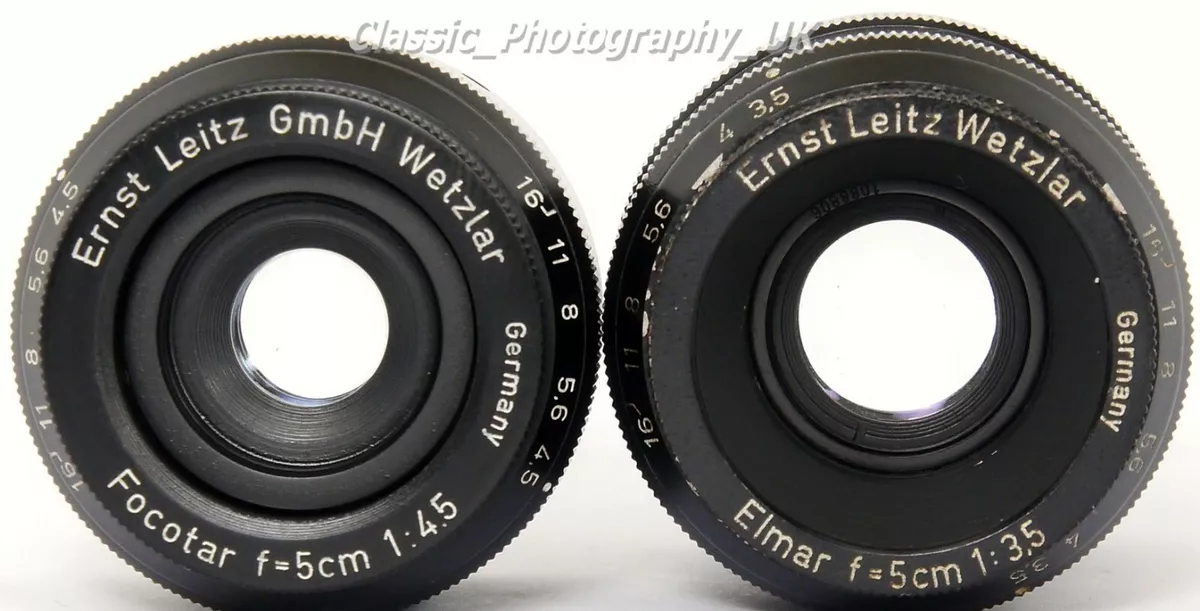 Ernst Leitz Wetzlar Elmar f=5cm 1:3.5 + DOORX + DOOGS Enlarger Macro Lens  M39