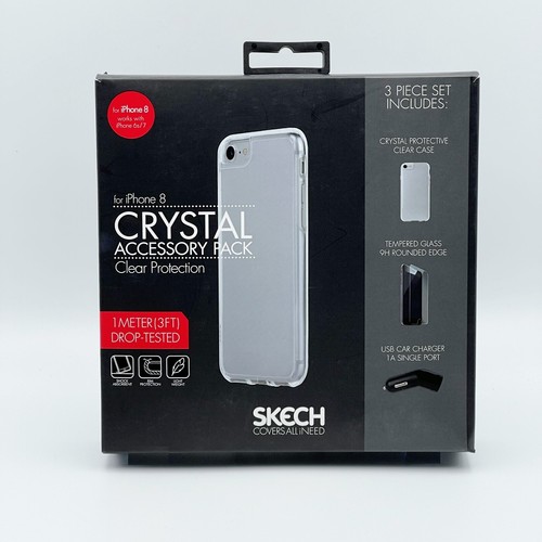 Skech Clear Case Glass Protector Cover Car Charger for iPhone 8 7 6 SE 2020/22 - 第 1/2 張圖片