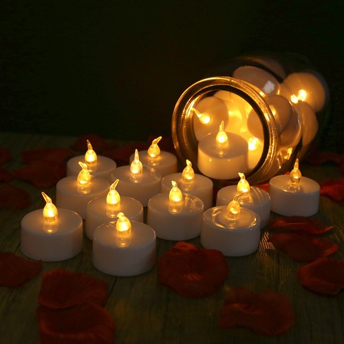Flammlos LED Teelichter LED Kerzen Licht Flackern mit Fernbedienung 6/12/24PCS - Bild 9 von 16