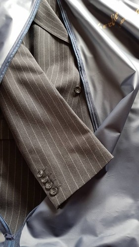 Francesco Smalto Men’s superfine 180 brown striped suit Chest 54/44”. W38 IL 33 - Picture 11 of 12