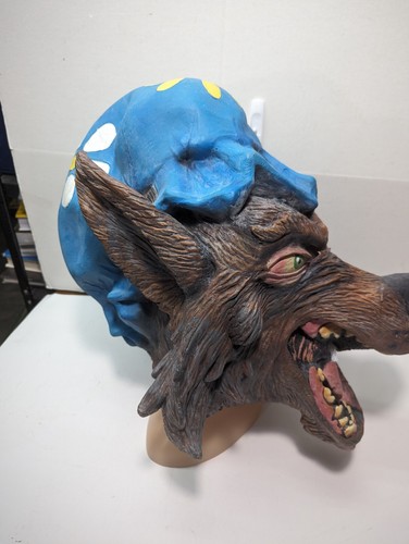 Vintage Little Red Riding Hood Big Bad WOLF Halloween Costume Latex Mask 2002 - Picture 3 of 7