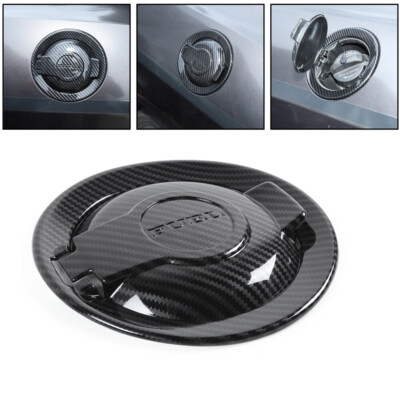 For 09+ Dodge Challenger Fuel Tank Cover Door Gas Filler Cap Carbon Fiber Style