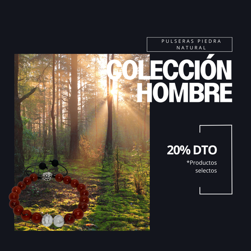 Pulsera para Hombre PIEDRA regalo ideal hombre JASPE ROJO de ARMONTI - Imagen 3 de 11