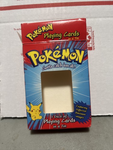 Vintage 1999 Nintendo POKEMON Playing Cards Collector Tin 54 Full Deck W/ Jokers - Picture 12 of 16