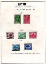AUSTRIA 1914 SCOTT #B1||B92 MOSTLY MINT COMPLETE SETS HINGE & NEVER HINGED