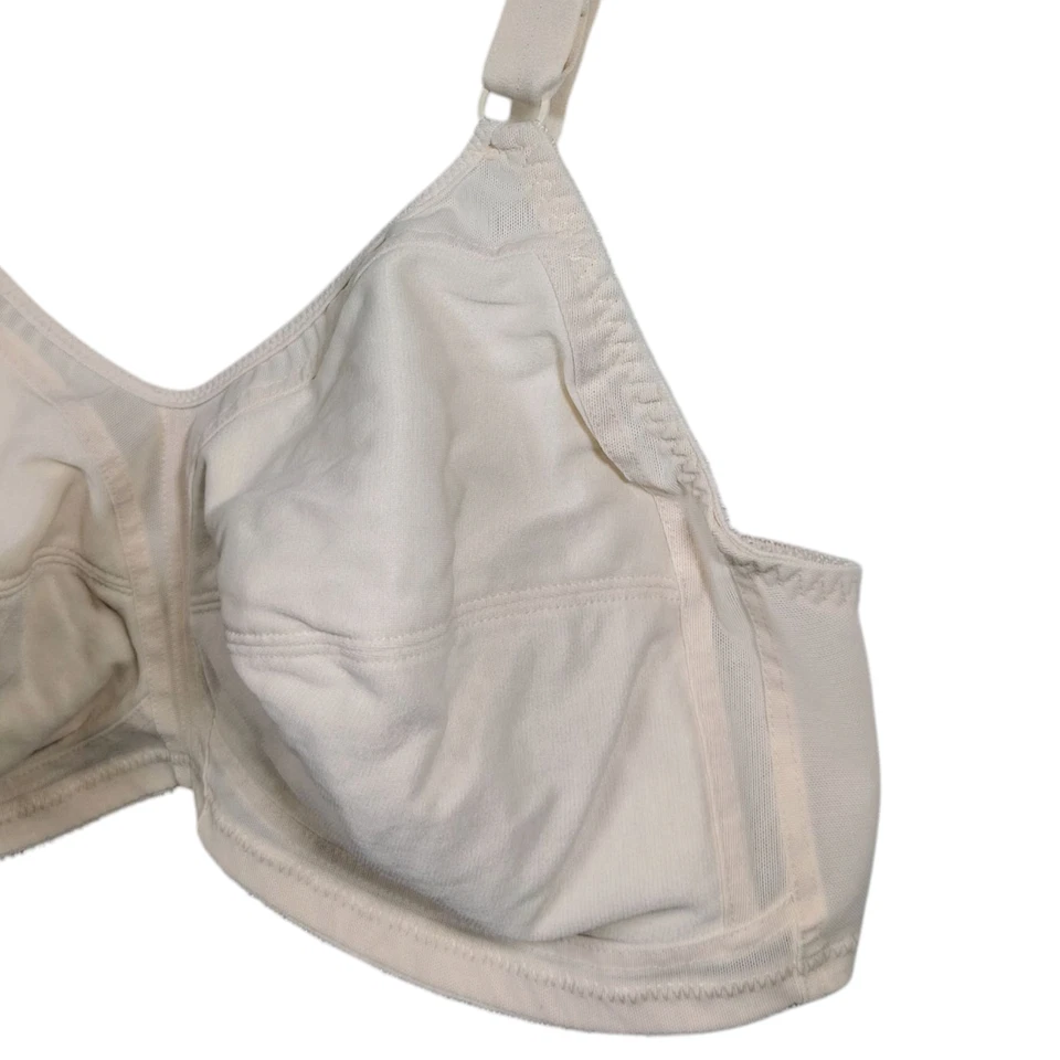 Just My Size Full Coverage Wireless Bra Nylon Cotton Wide Back Size 44D - Image 2 of 4