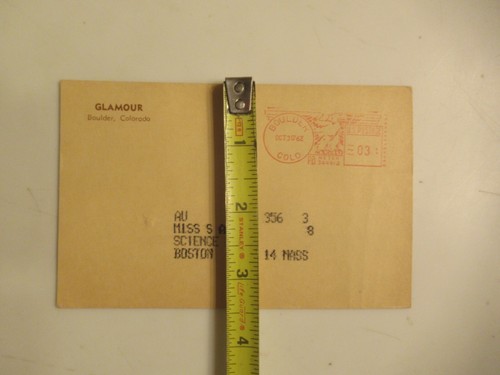 Vintage 1962 Glamour Magazine Change-of-Address Prepaid Postage Card - Picture 4 of 4