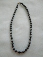 Dark Gray Handmade Pearl Necklace