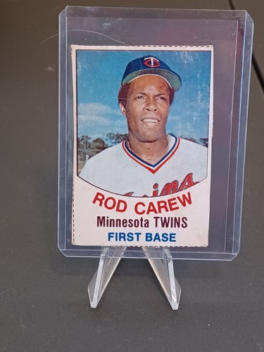1977 Hostess Rod Carew # 9 Minnesota Twins MLB Baseball Card Hand Cut HOF