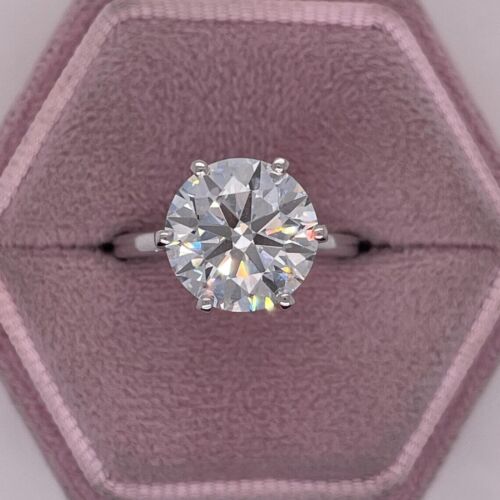 2Ct Round Cut Lab Created Diamond Solitaire Engagement Ring 14K White Gold Over