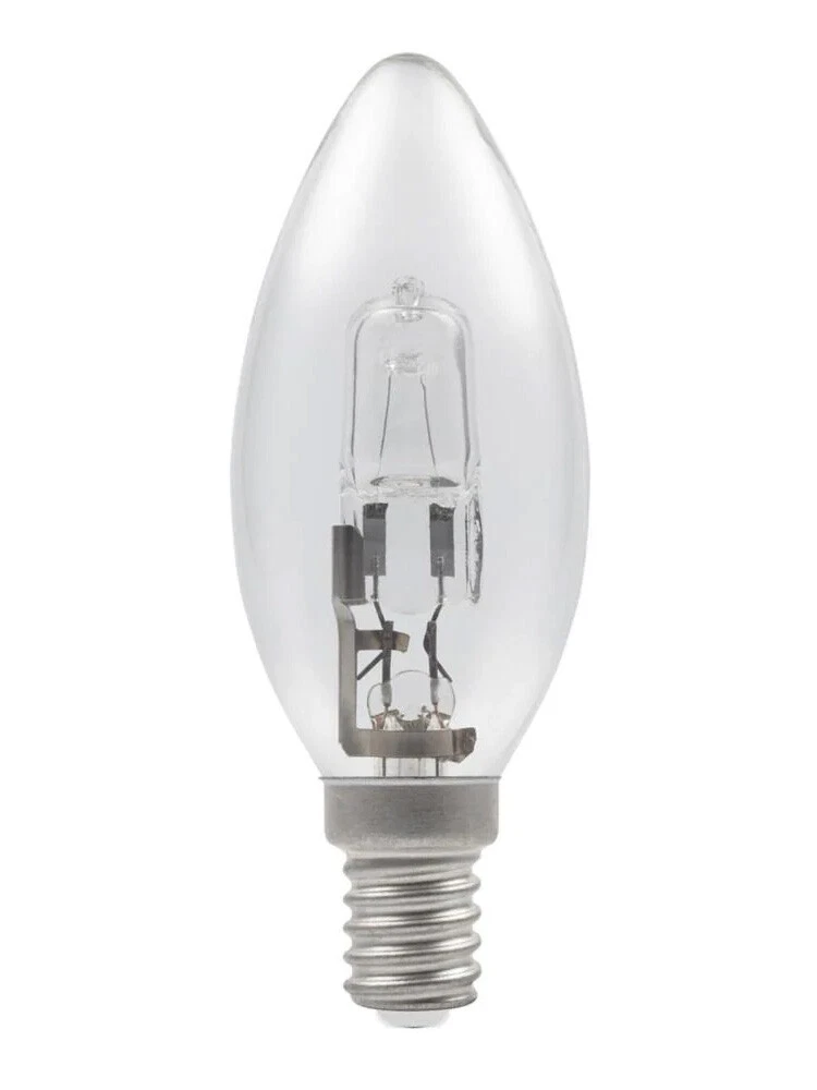 Bellight 28W 40W 230 240V SES E14 Halogen Clear Candle Bulb