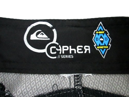 Quiksilver Board Shorts Cypher Series Mens Size 31 Black Blue Gray Seamless - Picture 6 of 6
