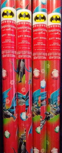 Lot Of 4 DC Comics BATMAN WRAPPING PAPER ROLLS 65 SQ FT EACH Christmas NEW Rare - Picture 11 of 12