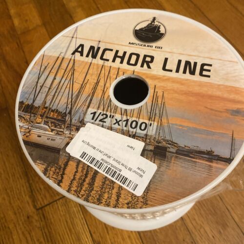 Missouri BB 1/2"x100' Twisted 3 Strand Nylon Anchor Rope Boat Mooring Line a8 - Picture 2 of 2