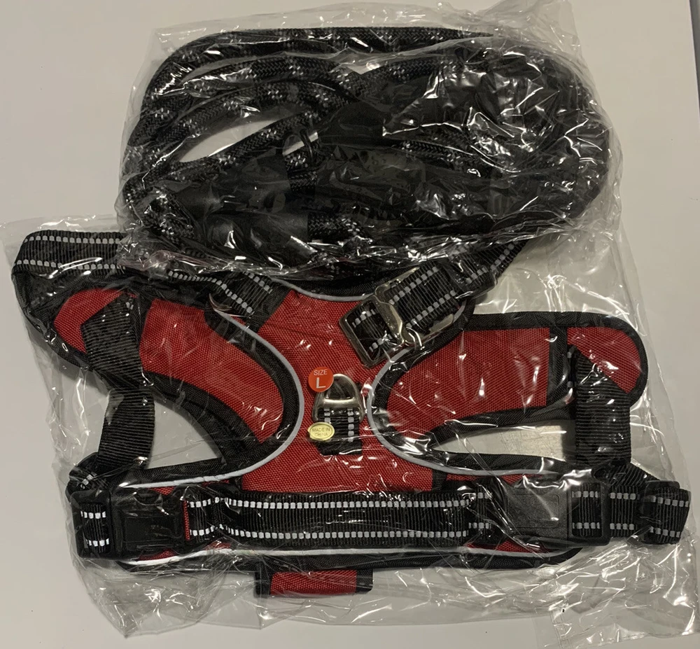 Dog Harness & Leash No Pull Control Adjustable Size Large Handle ⭐️⭐️⭐️⭐️⭐️
