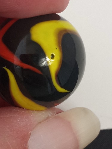 Antique RARE "Black Flame " Marble - Picture 5 of 6