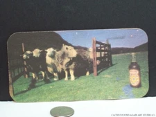 Vintage New Castle Brown Ale Beer Coaster Mat Spot The Dog Sheep England UK 6"