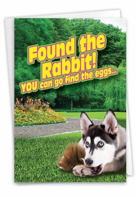 Easter Card: Found the Rabbit Easter Greeting Card w/ Envelope - NobleWorks